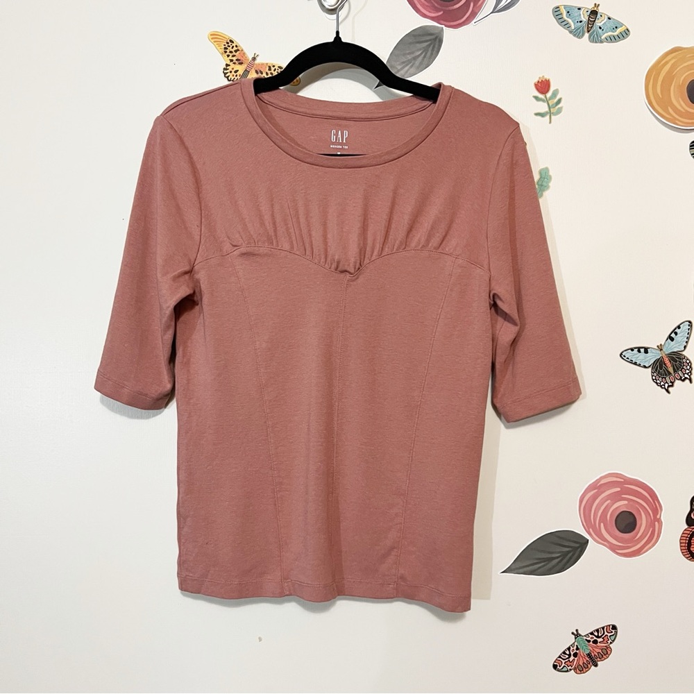 Gap Modern Corset Tee Pink M